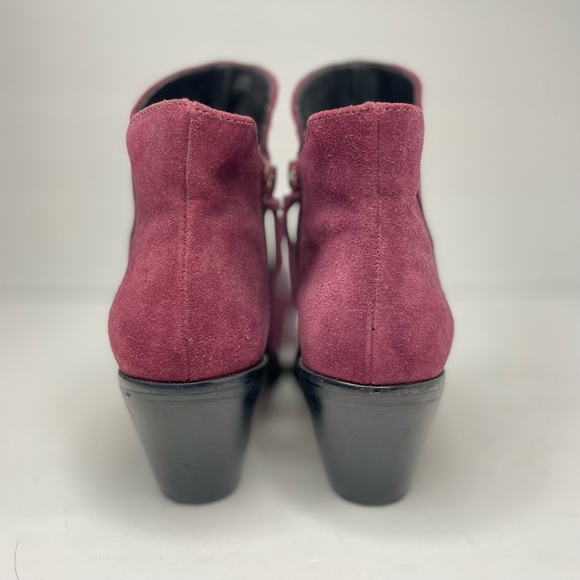 Rebecca Minkoff | Lulu | Suede Western Ankle Boots - Picture 4 of 10